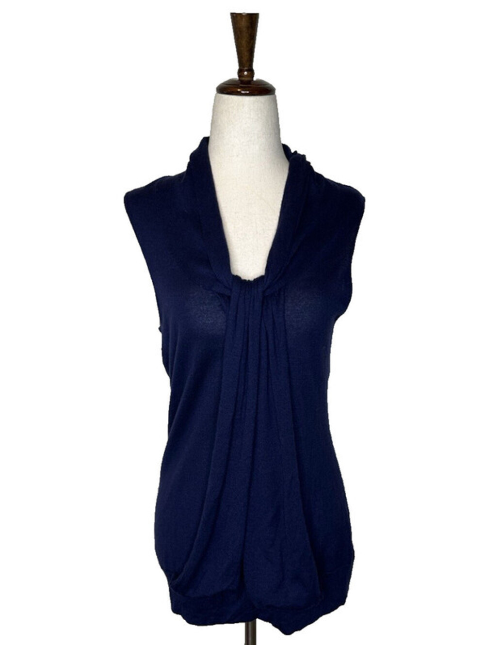 Christopher Fischer Cashmere Cowl Neck Sleeveless Knit Sweater S Lightweight